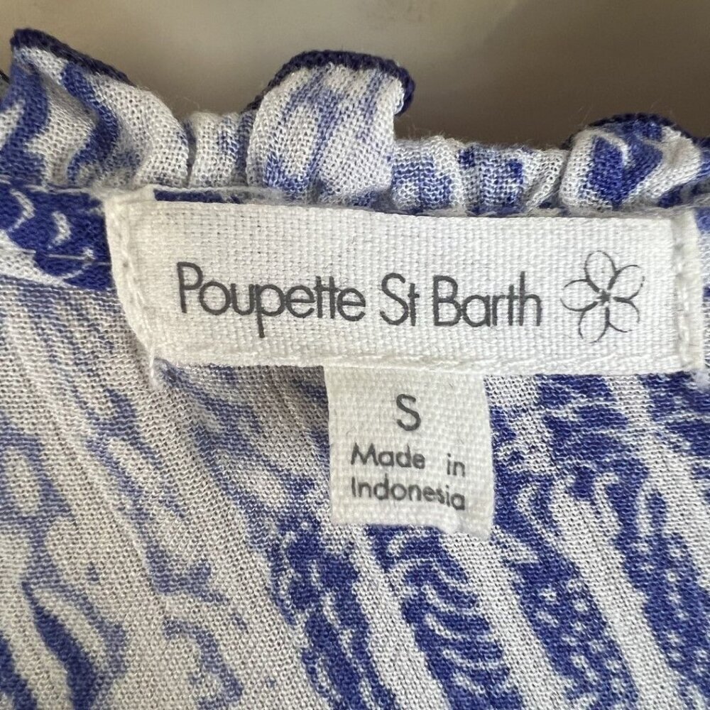 Poupette St Barth Blue Paulina Floral Midi Dress $318 - Picture 14 of 14
